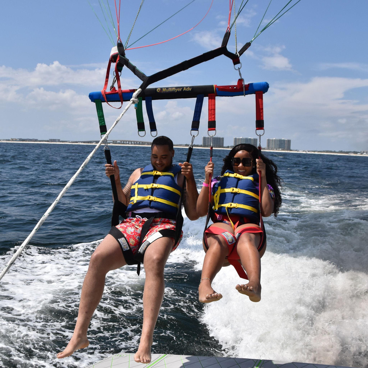 Parasailing together 2022, first trip yikes!