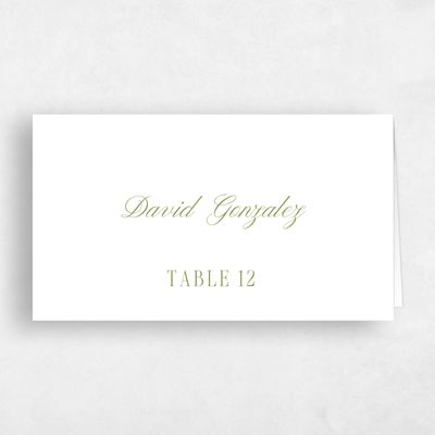 Marsh Green Wedding Place Card - Roscana