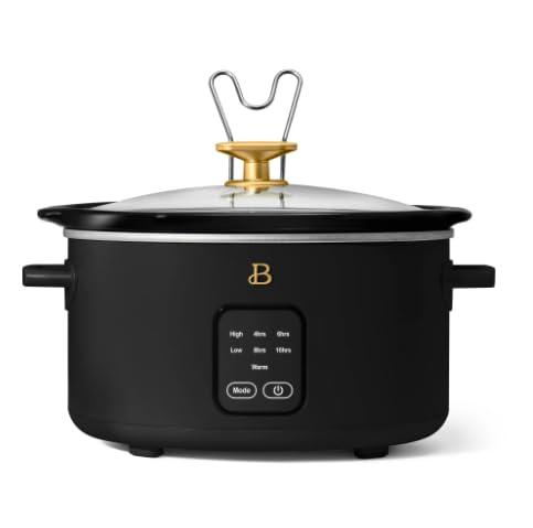 Beautiful 4Qt Slow Cooker with Touch-Activated Display, by Drew Barrymore (Black)