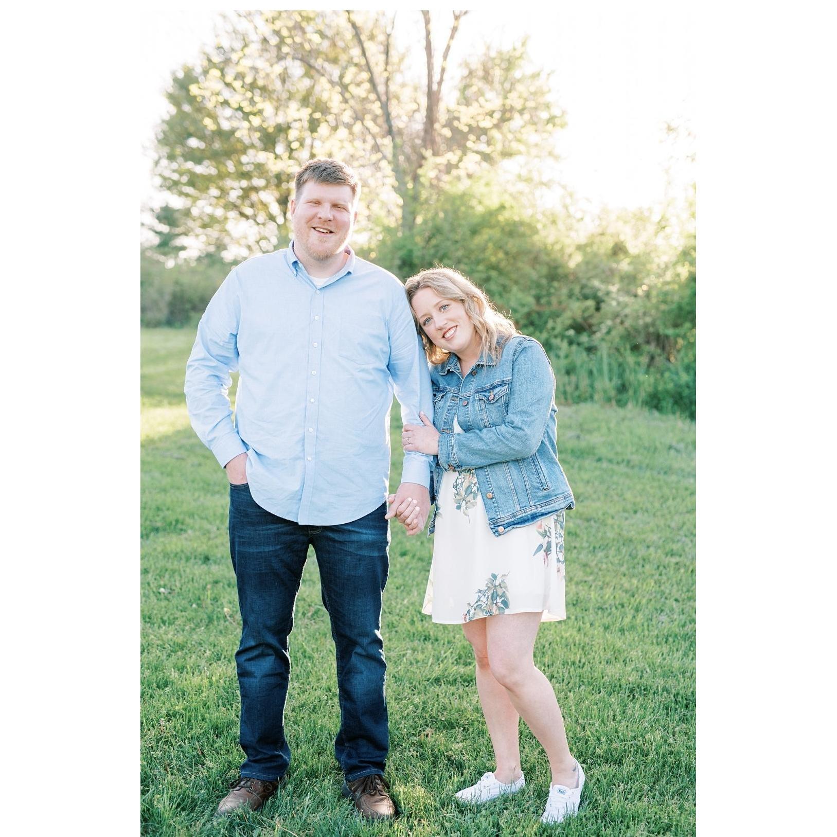 Engagement photo at Asbury Woods
Credit: Jessica Husted photography