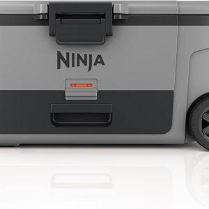Ninja Outdoor FrostVault 65qt Wheeled Cooler with Cold Dry Zone, Integrated Fridge-Temp Dry Storage Drawer, Premium Heavy-Duty Insulated Cooler, Keeps Ice for Days, Slate Gray FB265GY