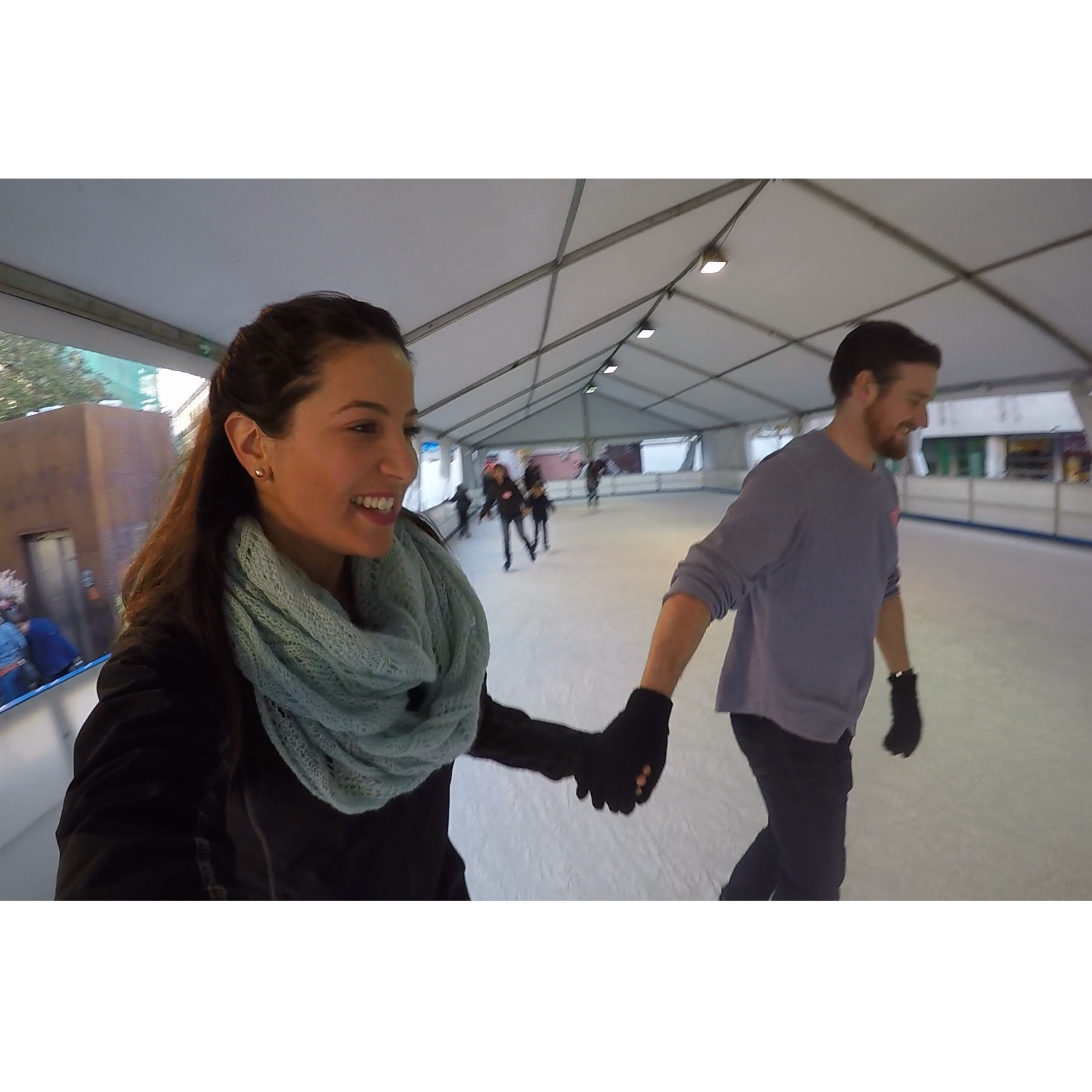 Ice skating in Madrid city center!
