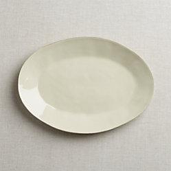 Marin Cream Small Oval Serving Platter