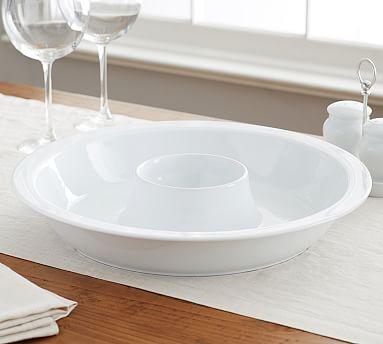 Great White Porcelain Chip & Dip Server