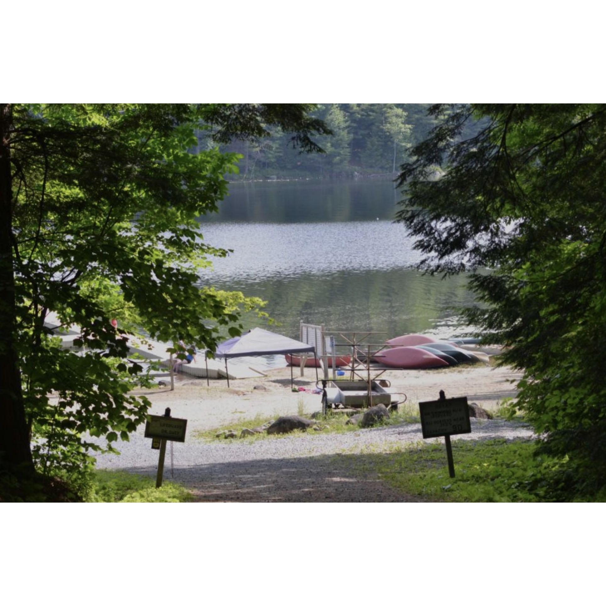 Here's Forest Lake- there will be canoes kayaks and SUPs there for you to enjoy.