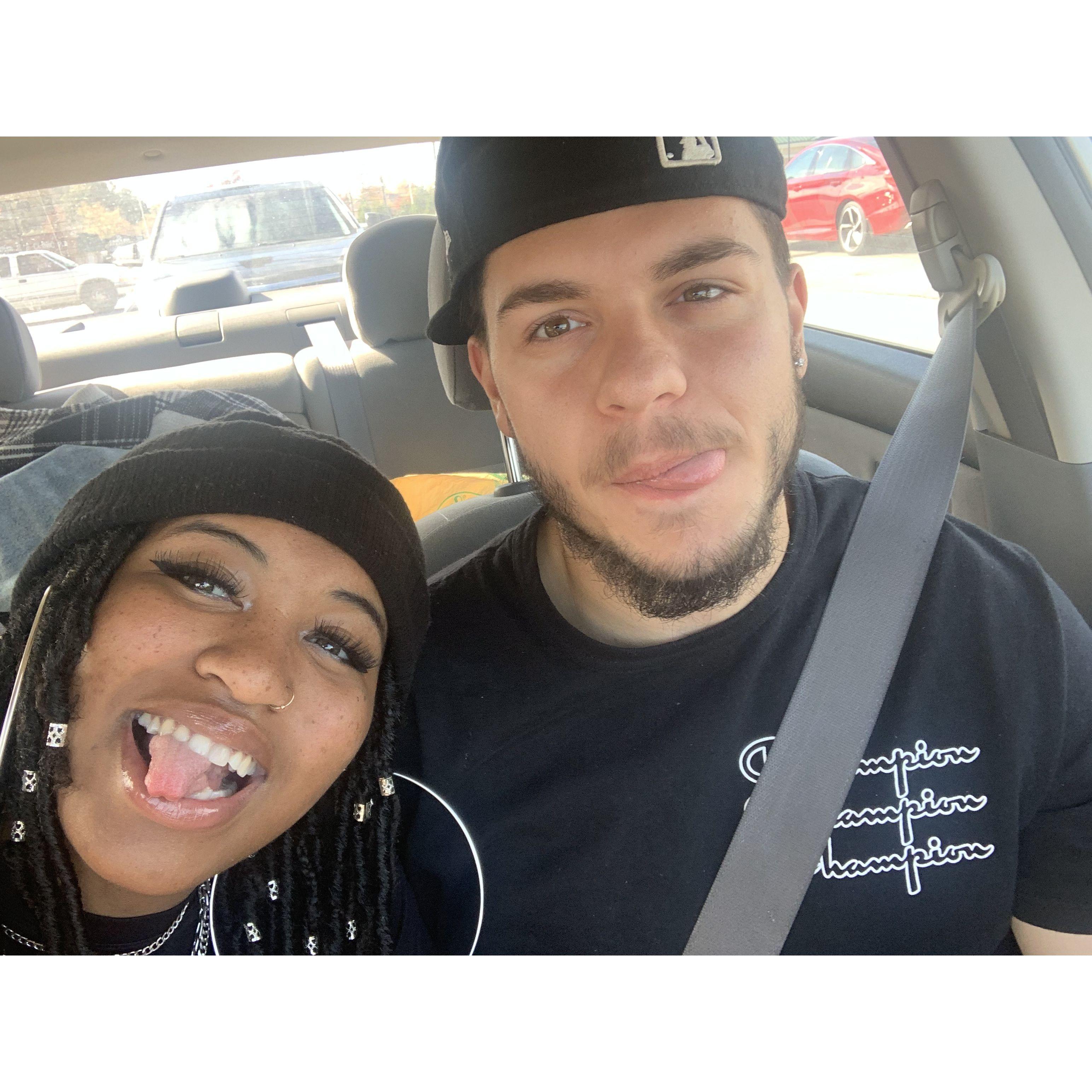 On the way to go hang out with Joy!