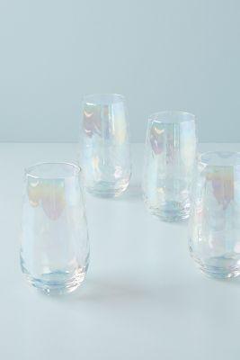 Lustered Highball Glasses, Set of 4