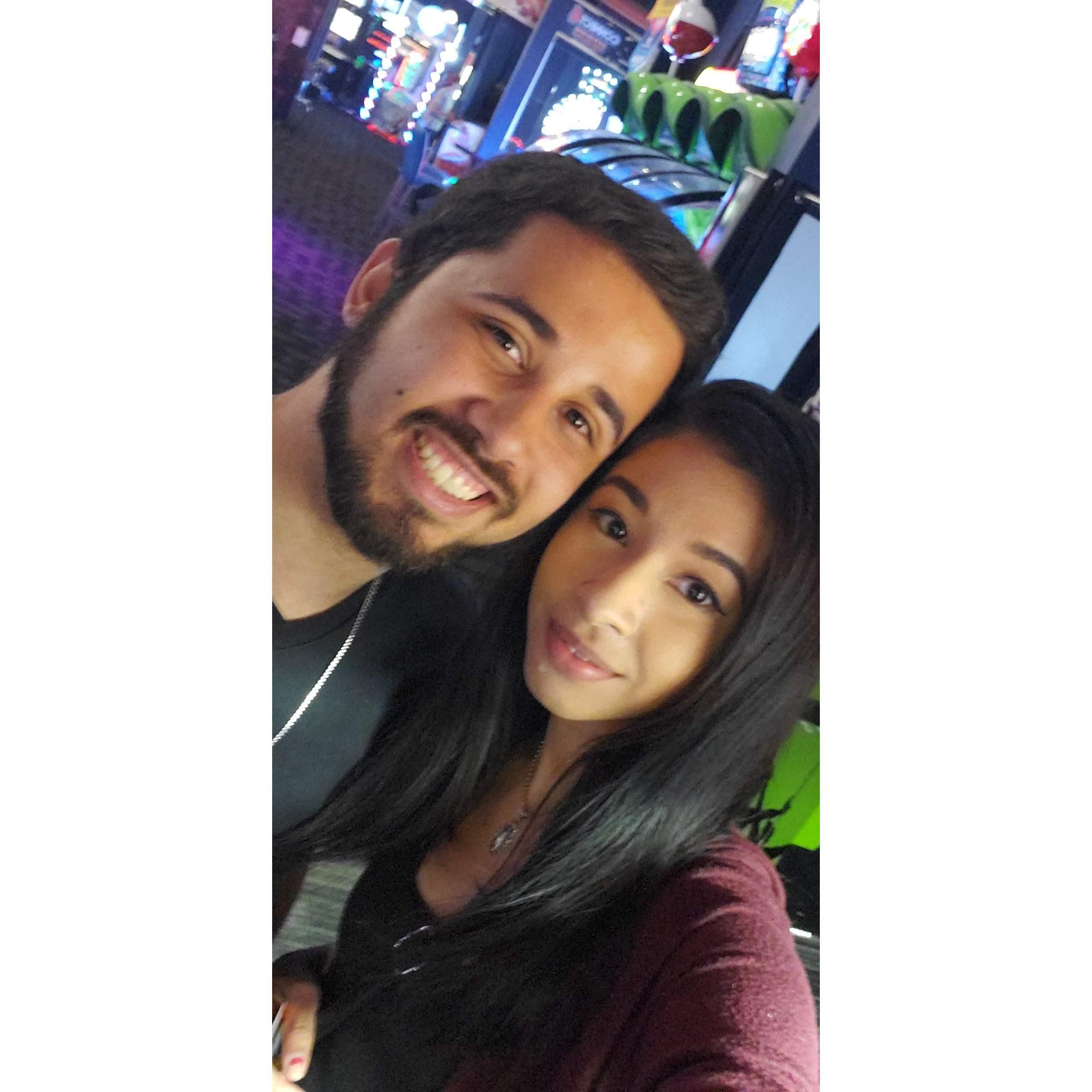 The first official date we had was at Dave and Busters. June 2019.
