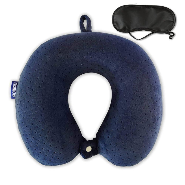 Gosider Memory Foam Travel Pillow, Comfortable Travel Neck Pillow U Shape, Support Neck and Head to Relieve Fatigue, Portable Neck Pillow Suitable for Planes, Trains, Self-Driving Cars
