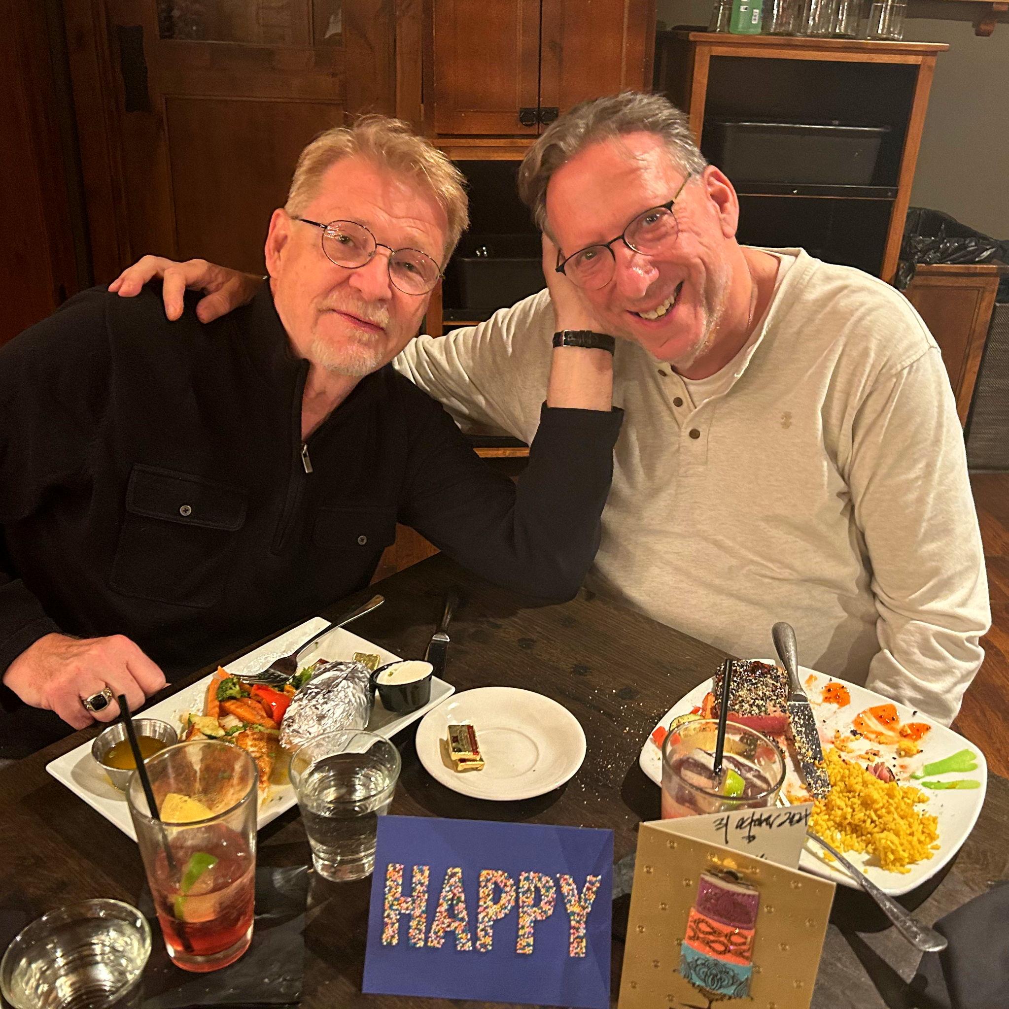 Happy at The Shanty celebrating Raymond's 70th