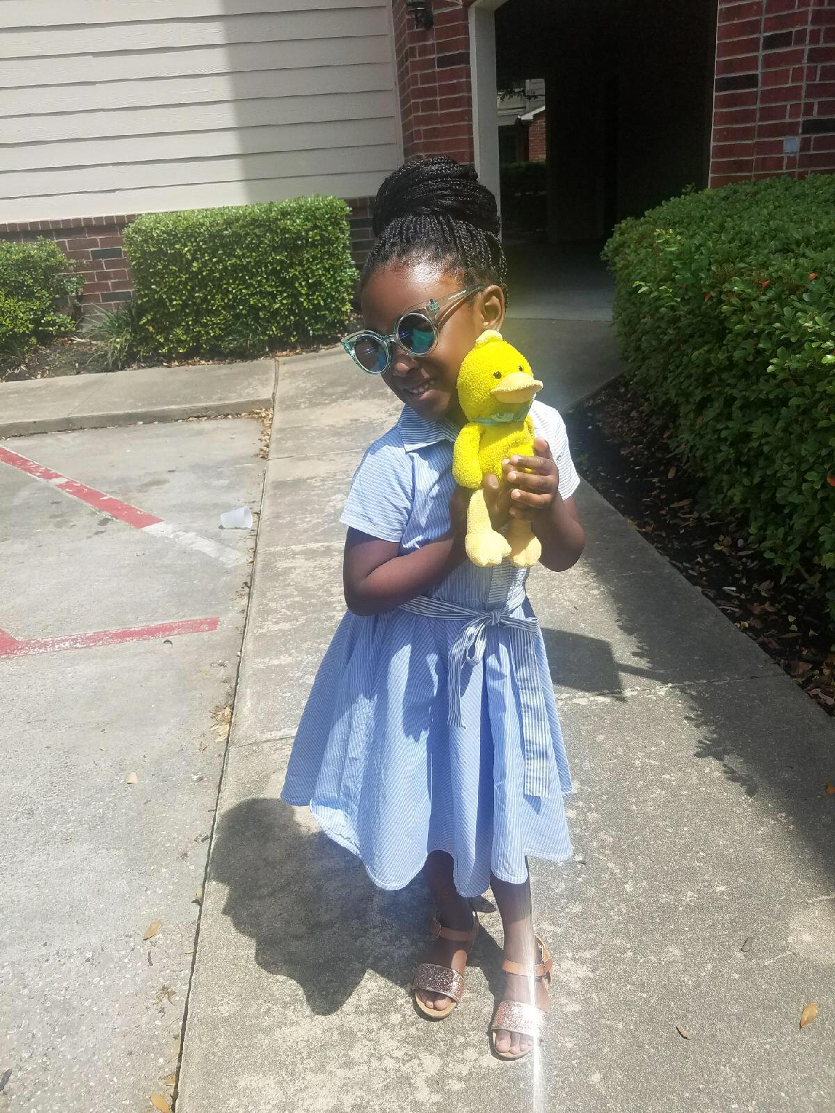 Our flower girl and her favorite stuffed animal from TeeDee (Me) #DivaInTraining