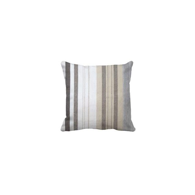 Woven Stripe Oversized Square Pillow Neutral - Threshold™