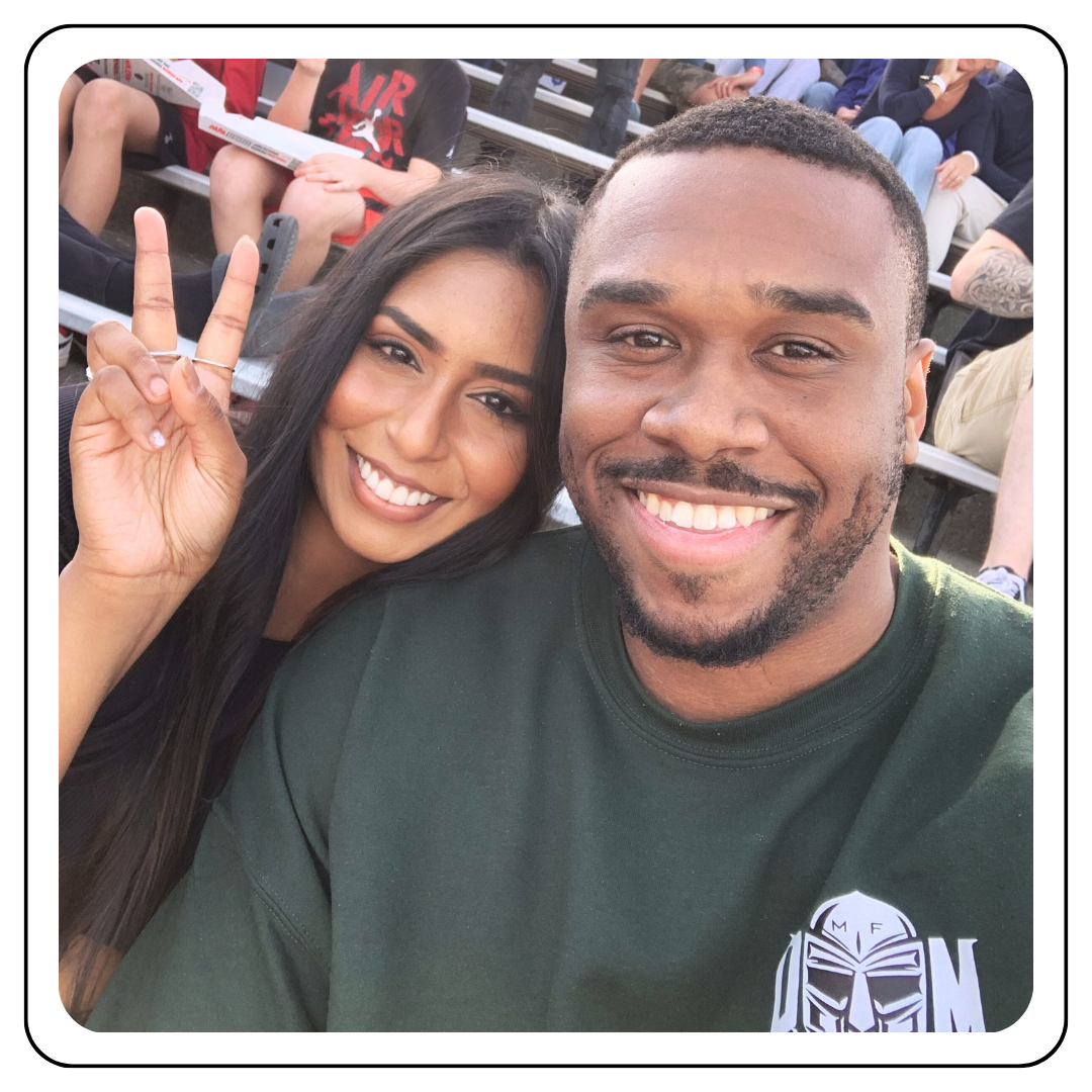 At our first NIU Huskies football game together! Darien is an NIU Alumni so… gooooo Huskies!! It was a day filled with fun, excitement and nostalgia!