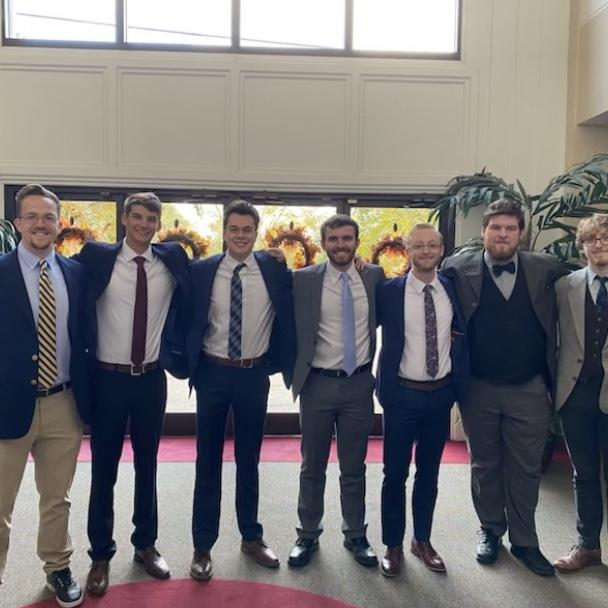The groomsmen: Nick, Dawson, Kyle, Zac, AJ, Chris, and Corbin.
