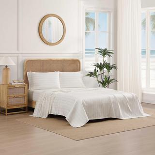 Palma Stripe Cotton 300-Thread Count Sateen 4-Piece Sheet Set