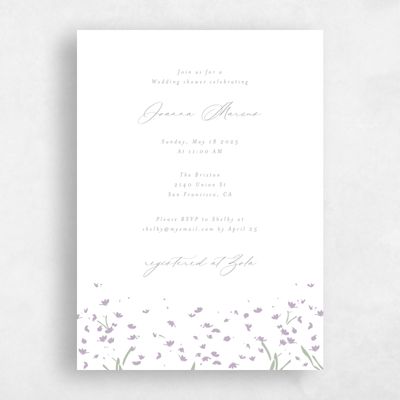 Lilac, Purple Wedding Wedding Shower Invitation - Regal