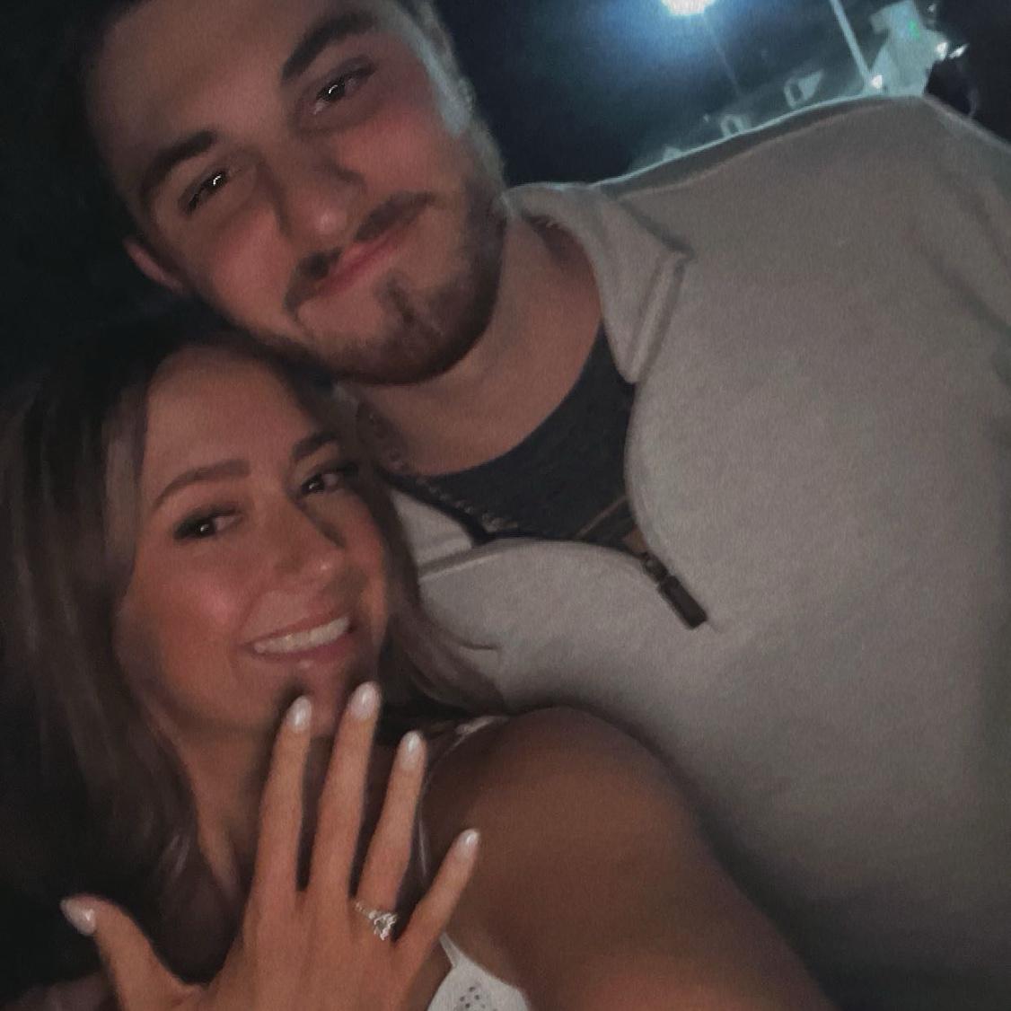 First selfie as Fiancés <3 (where we went the first night we met)