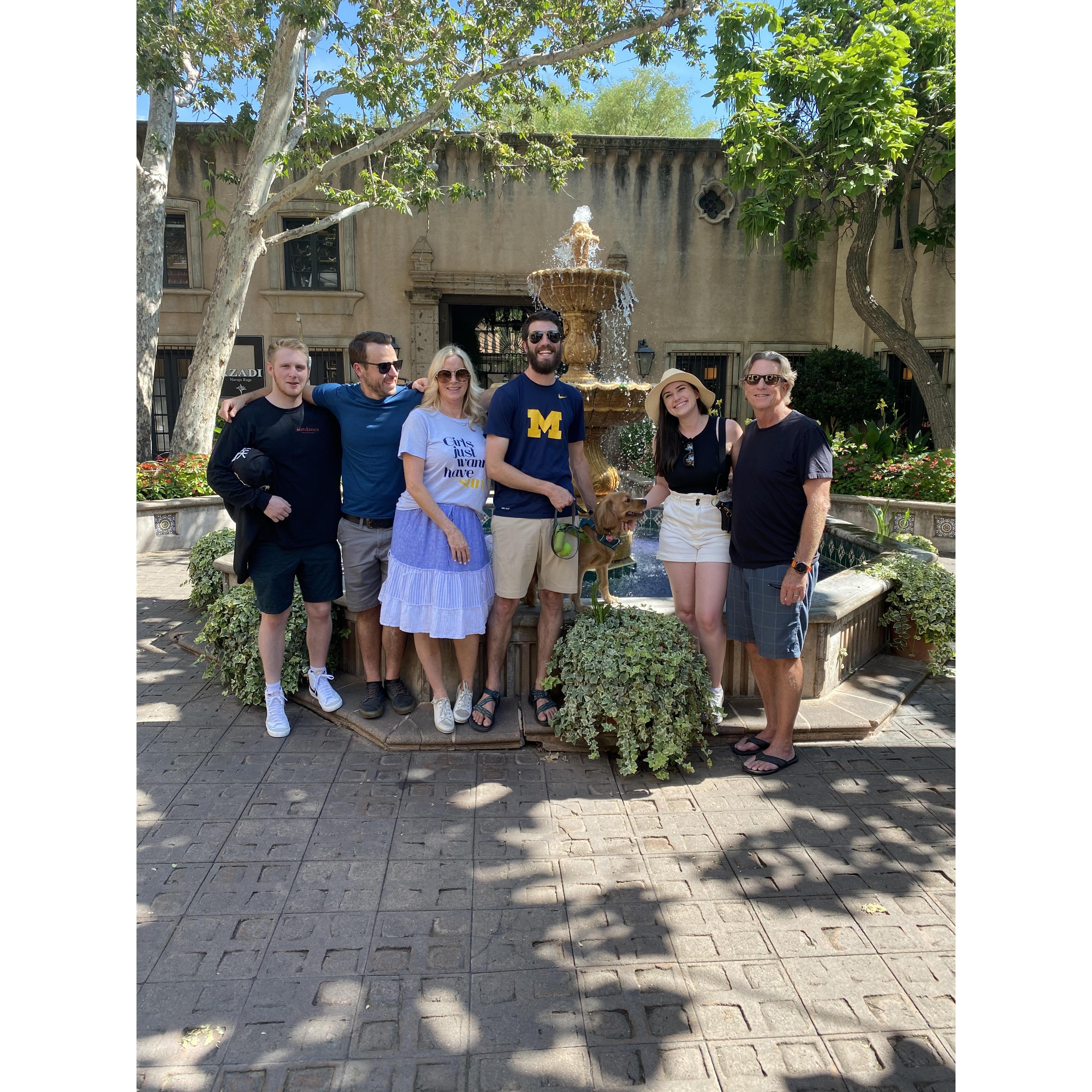 Lunch with Nick's sister and her family on our way to California