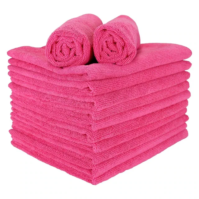Arkwright Microfiber Hand Towels , 16x27 in., Hot Pink