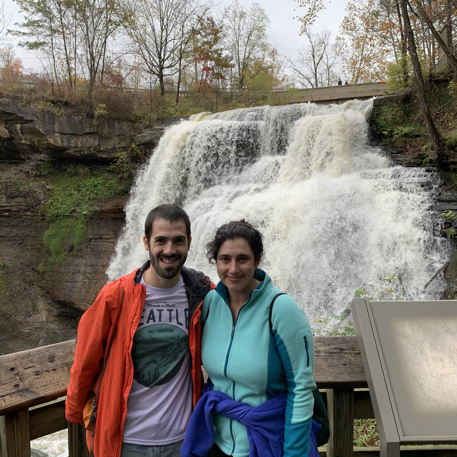 Brandywine Falls, Cuyahoga Valley National Park - our first photo together in October 2021