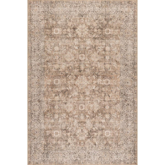 Nuloom Hillstone Collection Elinda Traditional Vintage Medallion Area Rug, 7' 10" x 10', Brown