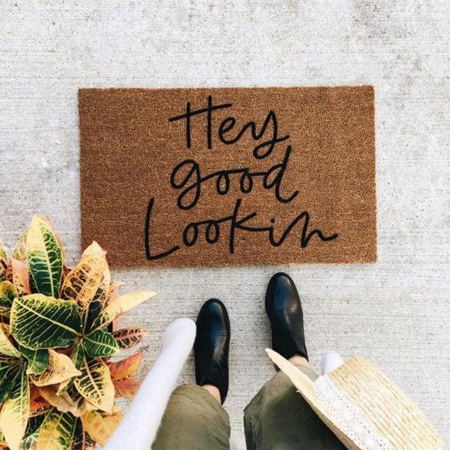 hey good lookin welcome mat