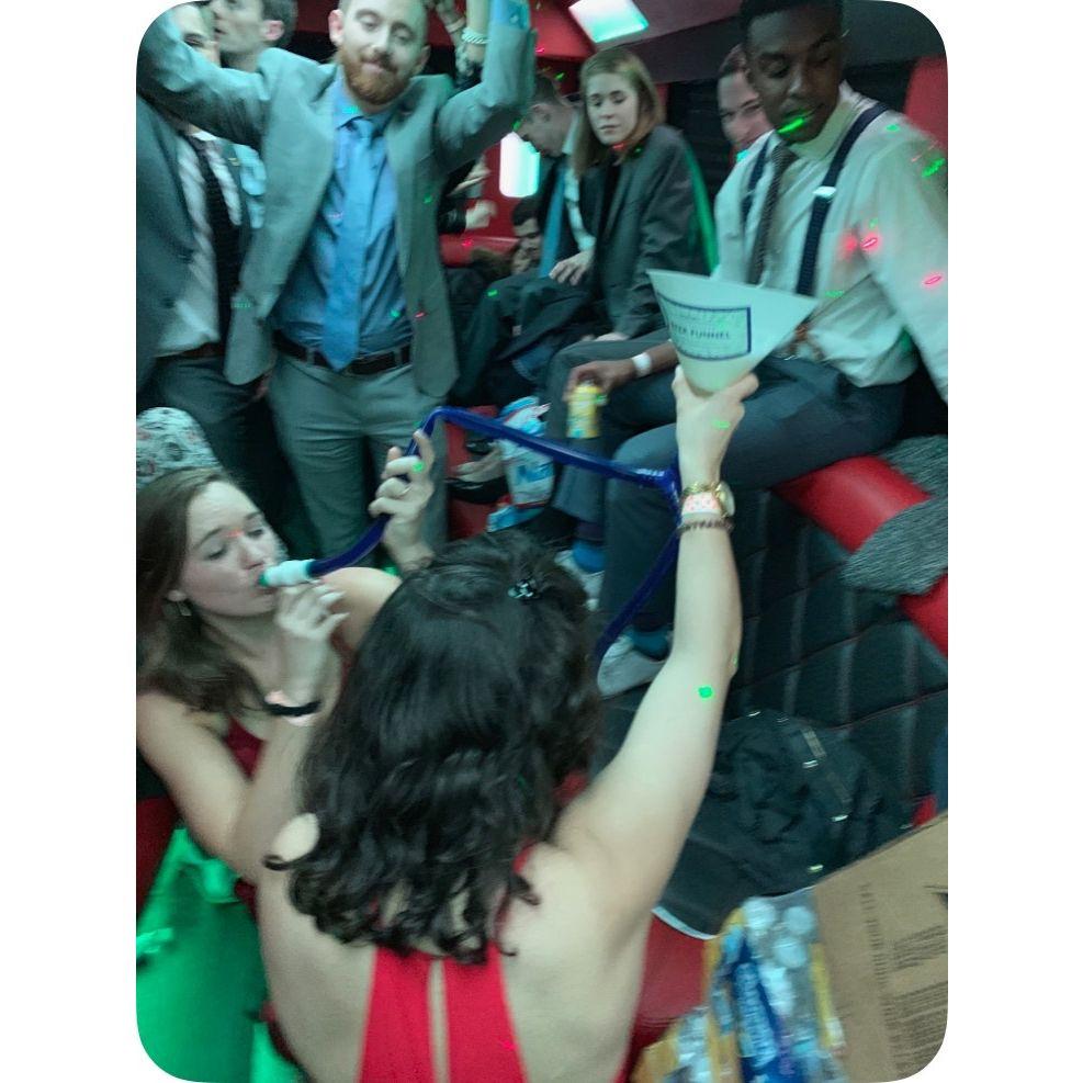 This is our first photo together, taken after law prom 2019. We don't really remember it.