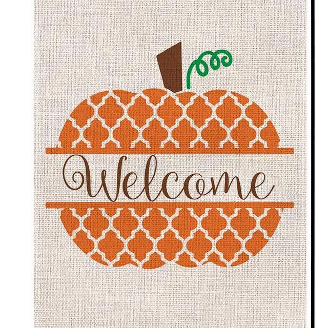 Welcome Fall Pumpkin Garden Flag