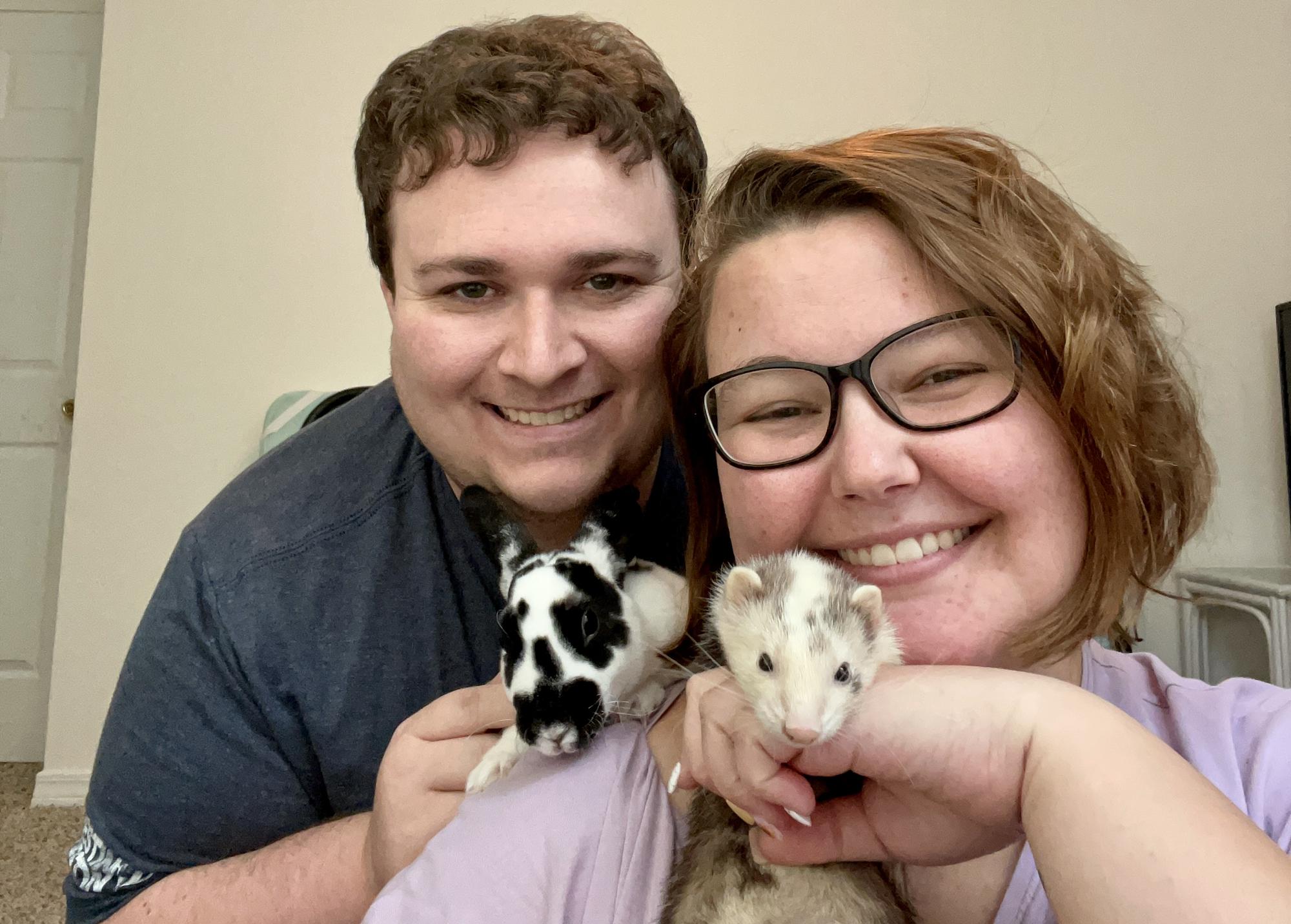 We got another pet! Chloe the Ferret! Family of 4