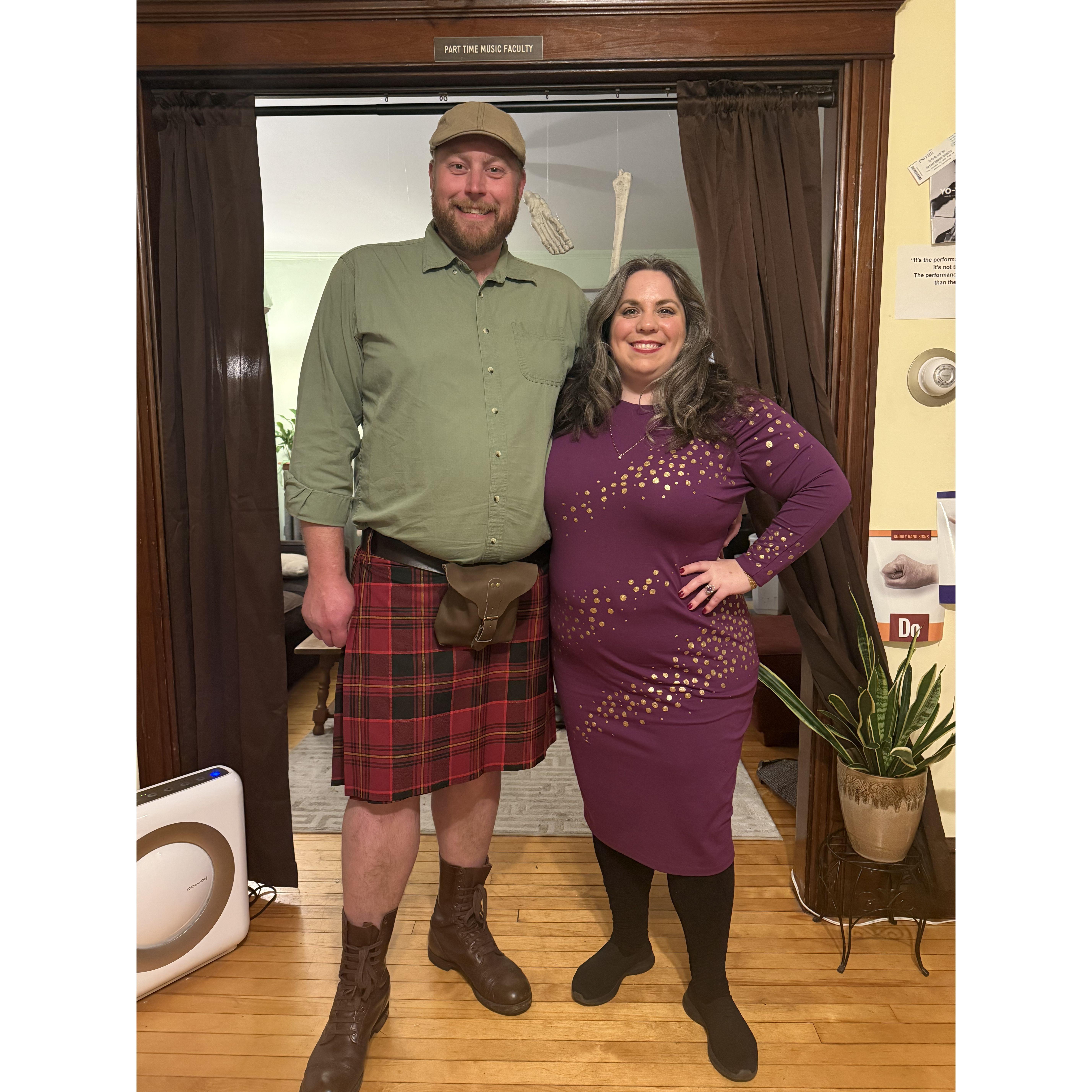 Halloween...can you guess what our costumes were?