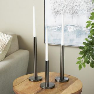 3-Piece Slim Decorative Candle Holder Set