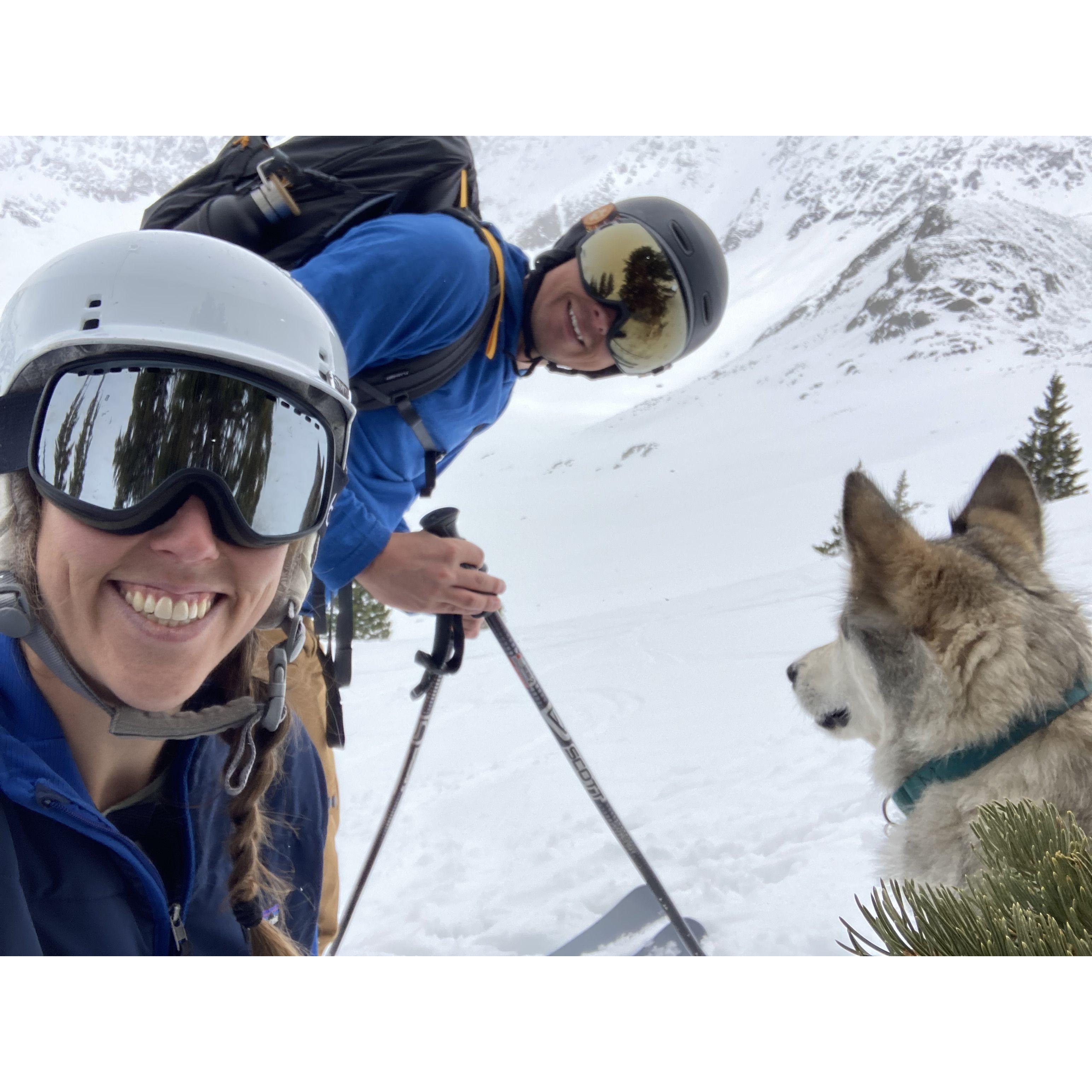 First time backcountry skiing together!