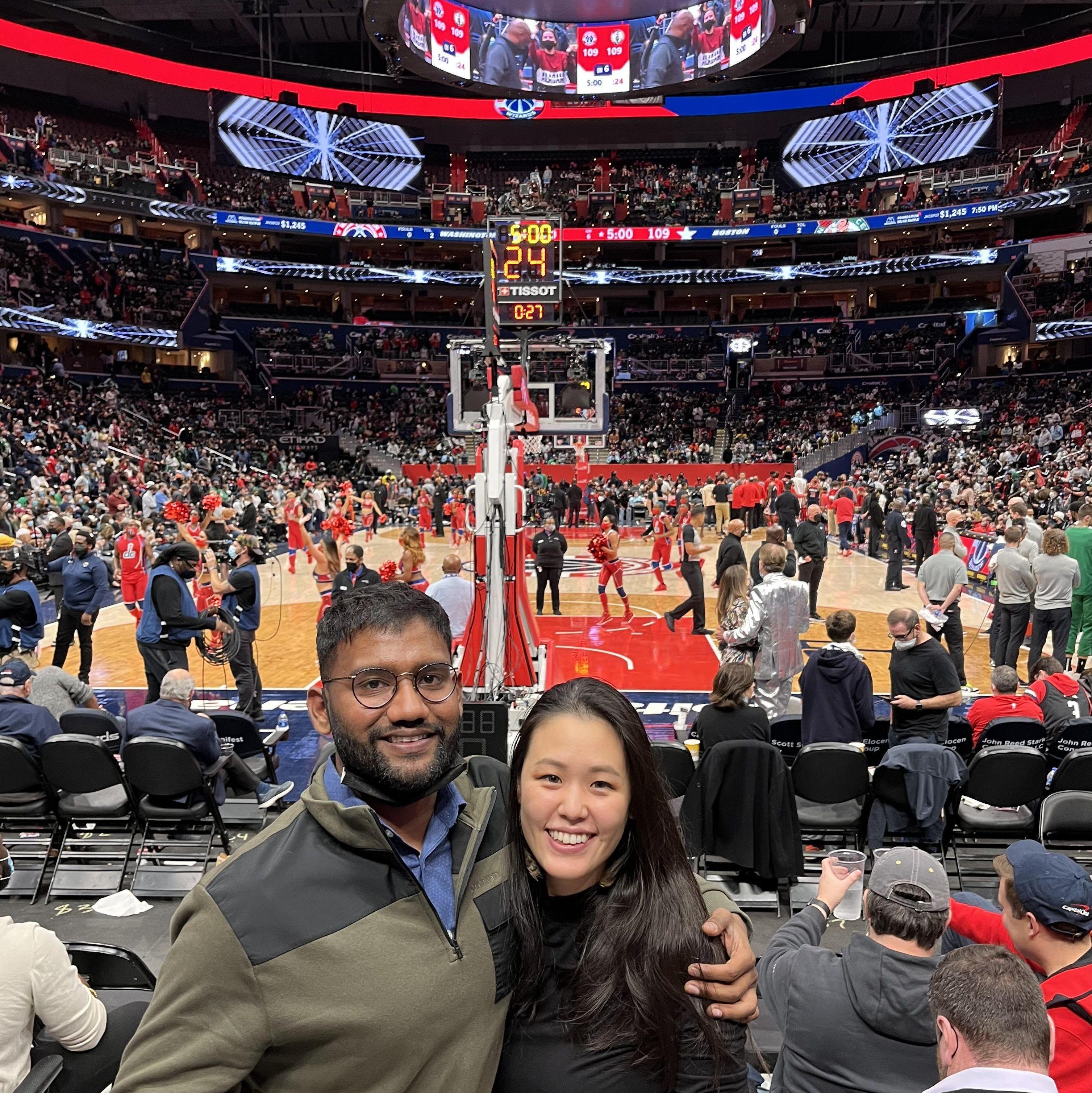 10.30.21 - Wizards vs. Celtics. 8 days after we became "official" after talking since June.
