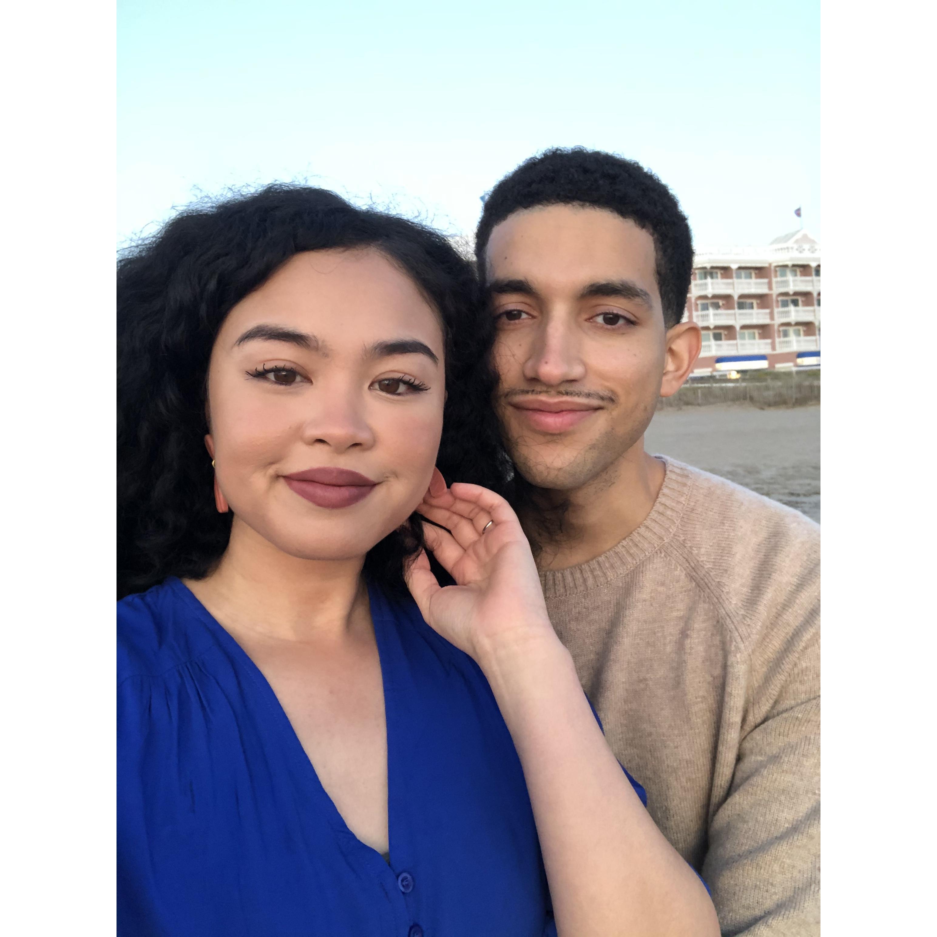 We were excited to do our engagement photos !! we had to wake up super early to catch the sunrise at the beach but it was all worth it ❤︎