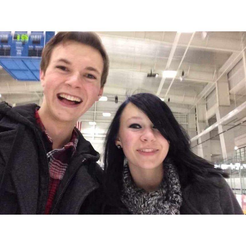 Ice skating on our first anniversary, January 2016