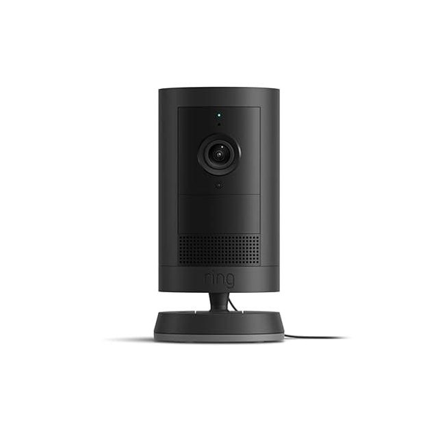 Ring Outdoor Cam Plus, Plug-In (newest model), Home or business security, Wide-Angle 2K Video with Ring Vision, Low-Light Sight for full-color night vision, Mount-Anywhere Versatility, 2-pack, Black