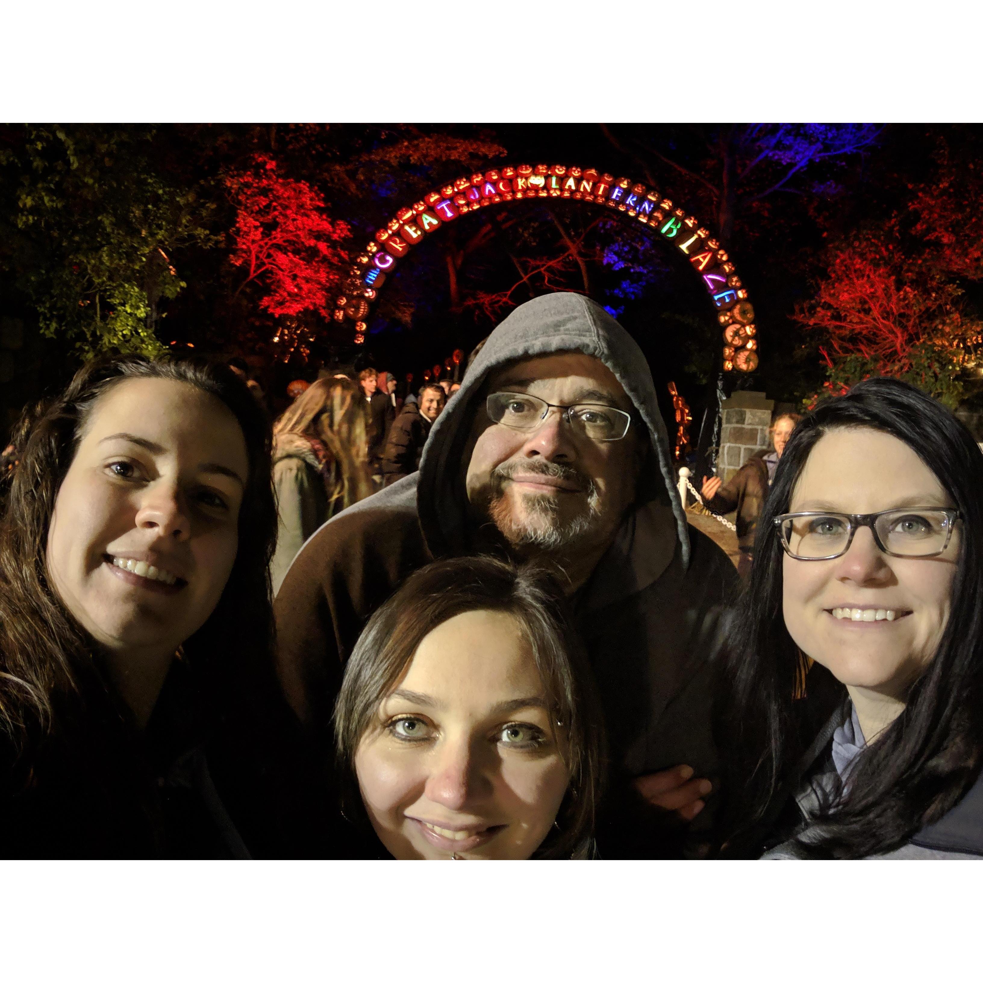 Pumpkin light show in NY with Bill and Nicole