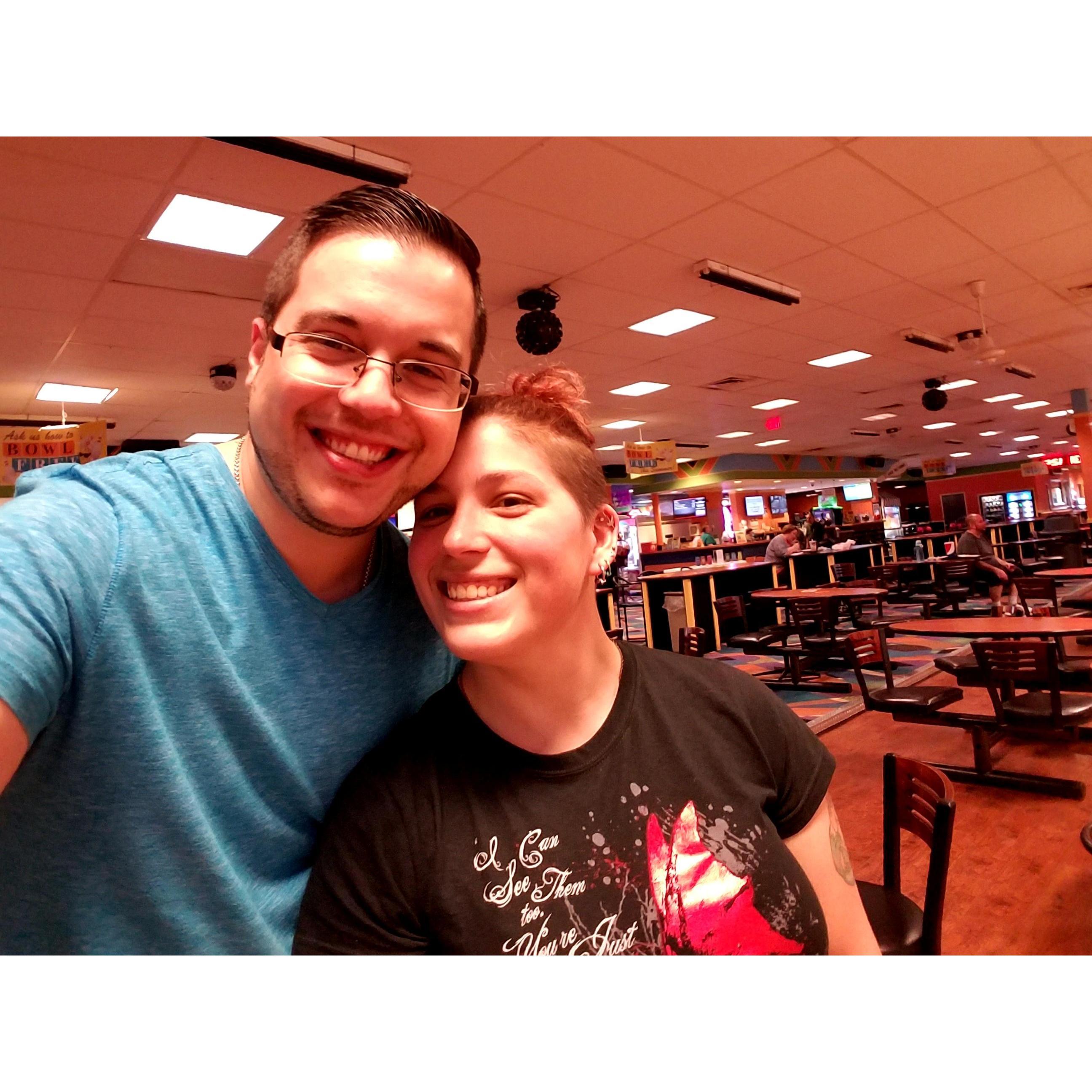 Bowling on our first date!