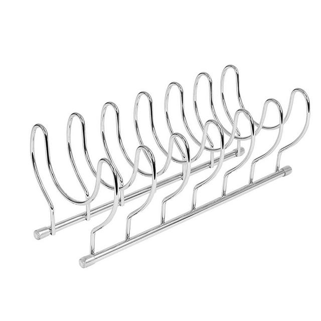 Spectrum Diversified Euro Kitchen Lid Organizer for Plates, Cutting Boards Bakeware, Cooling Racks, Pots & Pans, Serving Trays, and Reusable Containers, Chrome