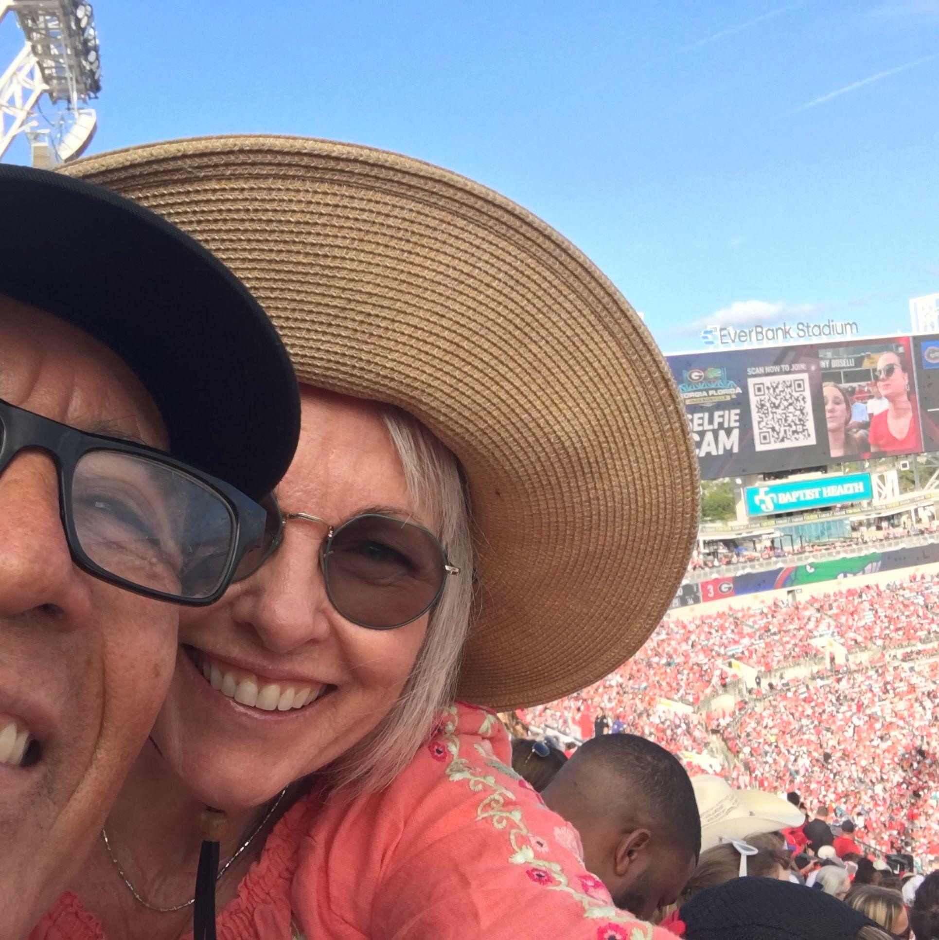 At the Georgia "Dawgs" football game in Jacksonville.