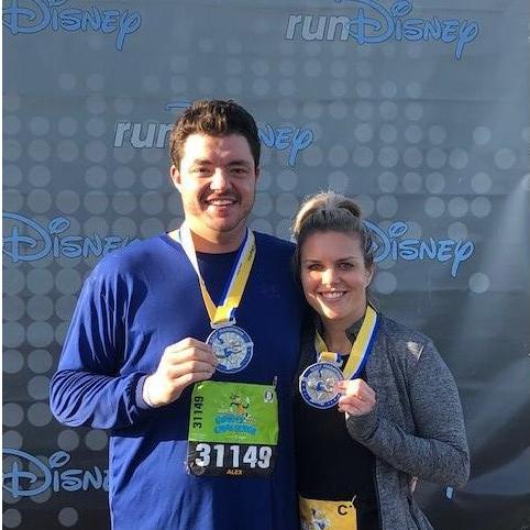 After completing the Disney Half Marathon together in 2019