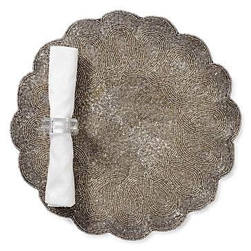 Sterling Beaded Placemat