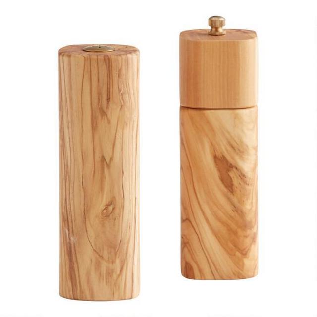 Olive Wood Salt and Pepper Grinder Gift Set