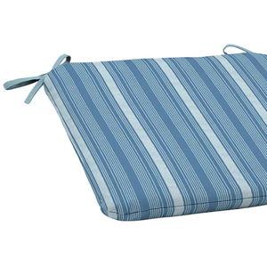 allen + roth 18-in x 19-in Cornflower Shoreham Stripe Patio chair cushion