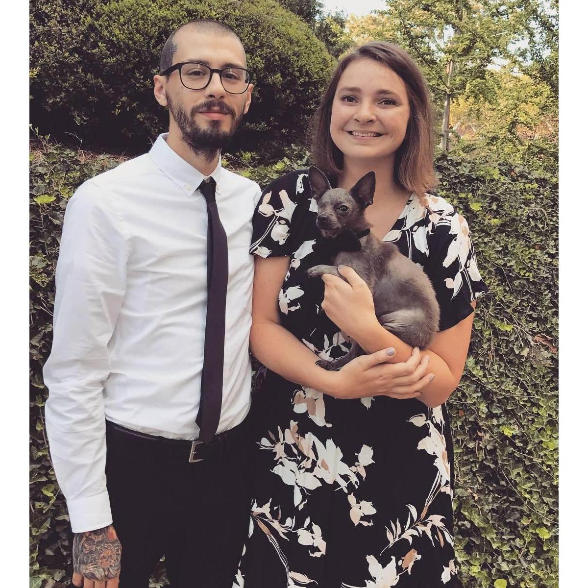 With our first born, Gremlin. 2017