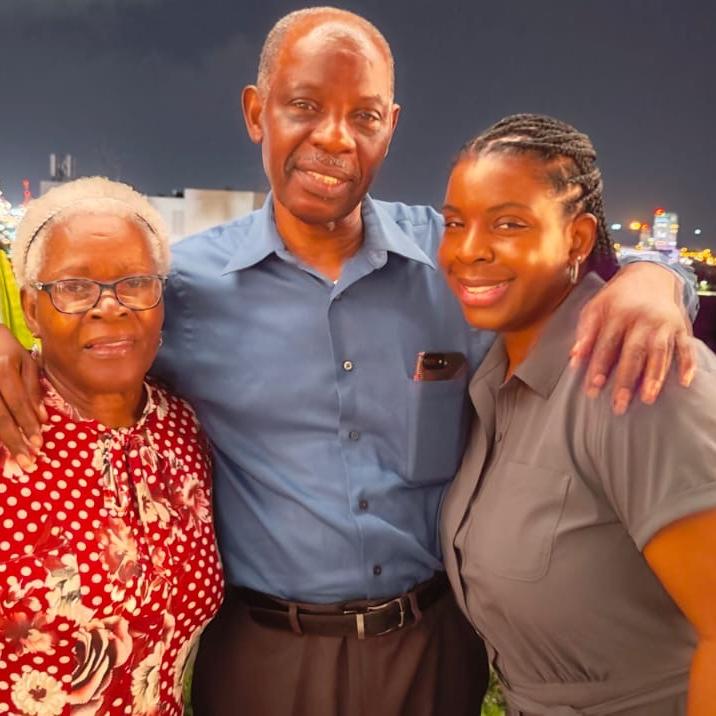 Alex with her loving parents Celestine and Raphael—an unshakable foundation of love and wisdom.
#FamilyLegacy #ParentalPride #RootedInLove