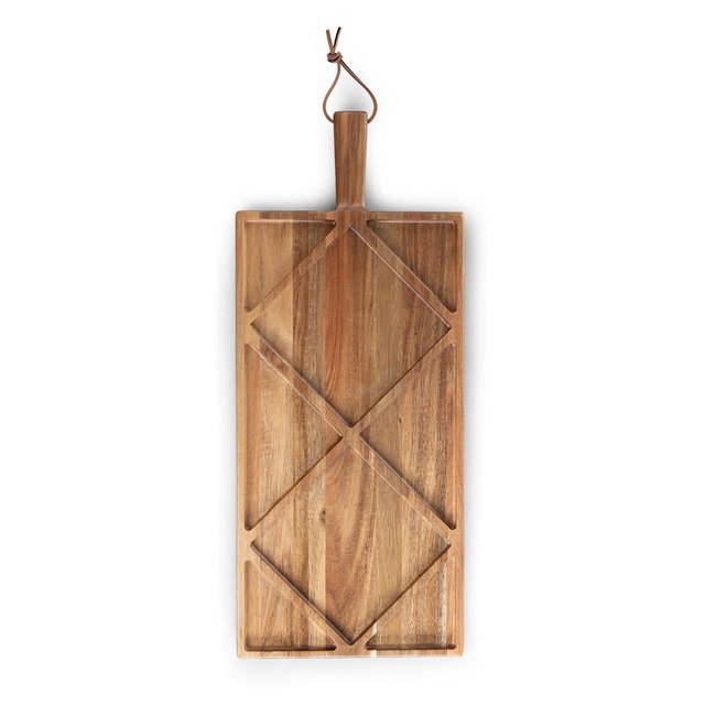 Toscana Acacia Grazing Charcuterie Sectioned Paddle Serving Board