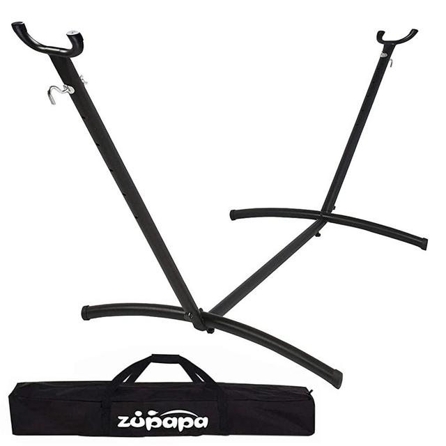 Zupapa 550lbs Capacity Portable Hammock Stand, Adjustable Space Saving Steel Hammock Stand, 2 Person w/Storage Bag
