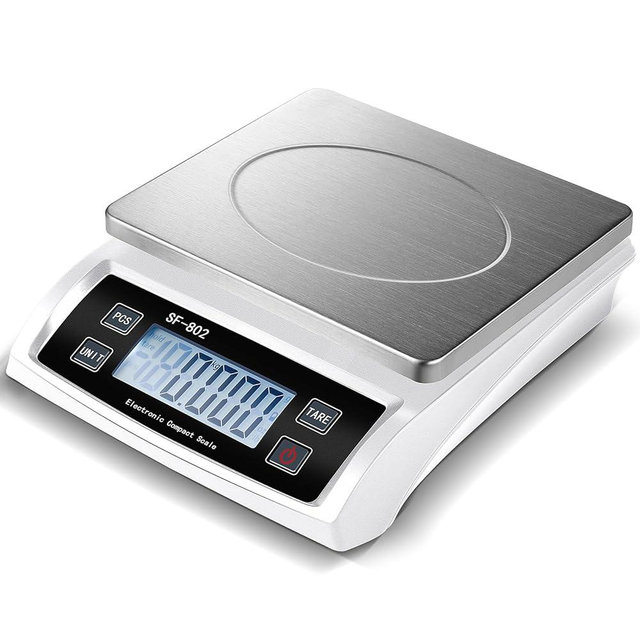 Copkim Large Digital Kitchen Scale 66LB 30kg Commercial Food Scales Stainless Bread Scale with LCD Display Commercial Counting Scales for Baking Cooking (Silver)