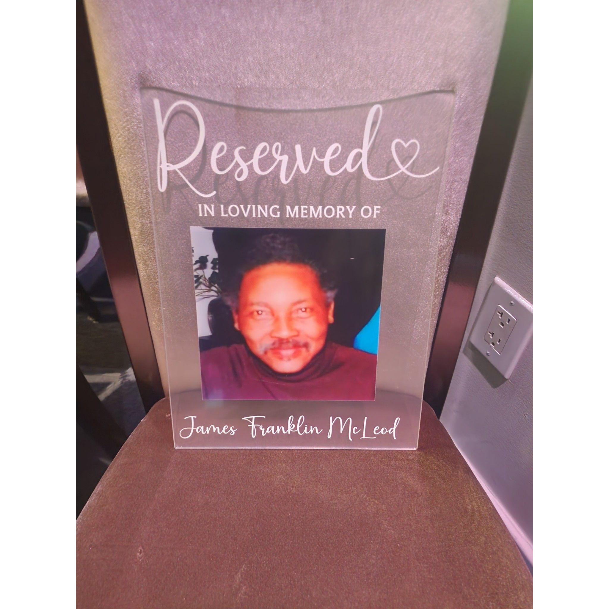 In honor of James McLeod, Sr., Father of the Bride